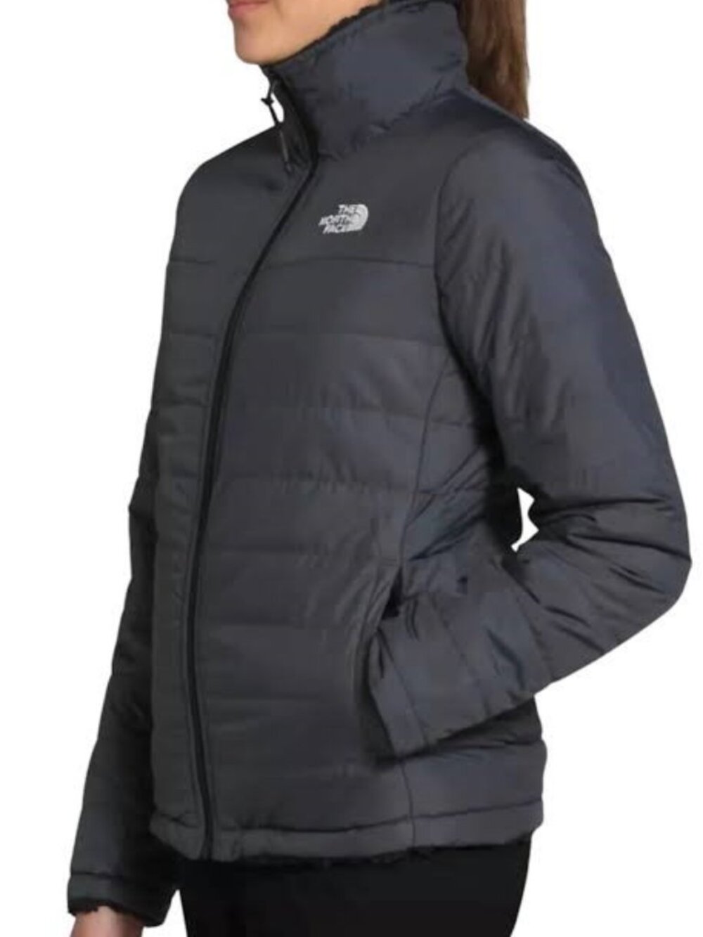 The North Face Mossbud Reversible Plus Insulated Jacket Women's 1 XL Gray